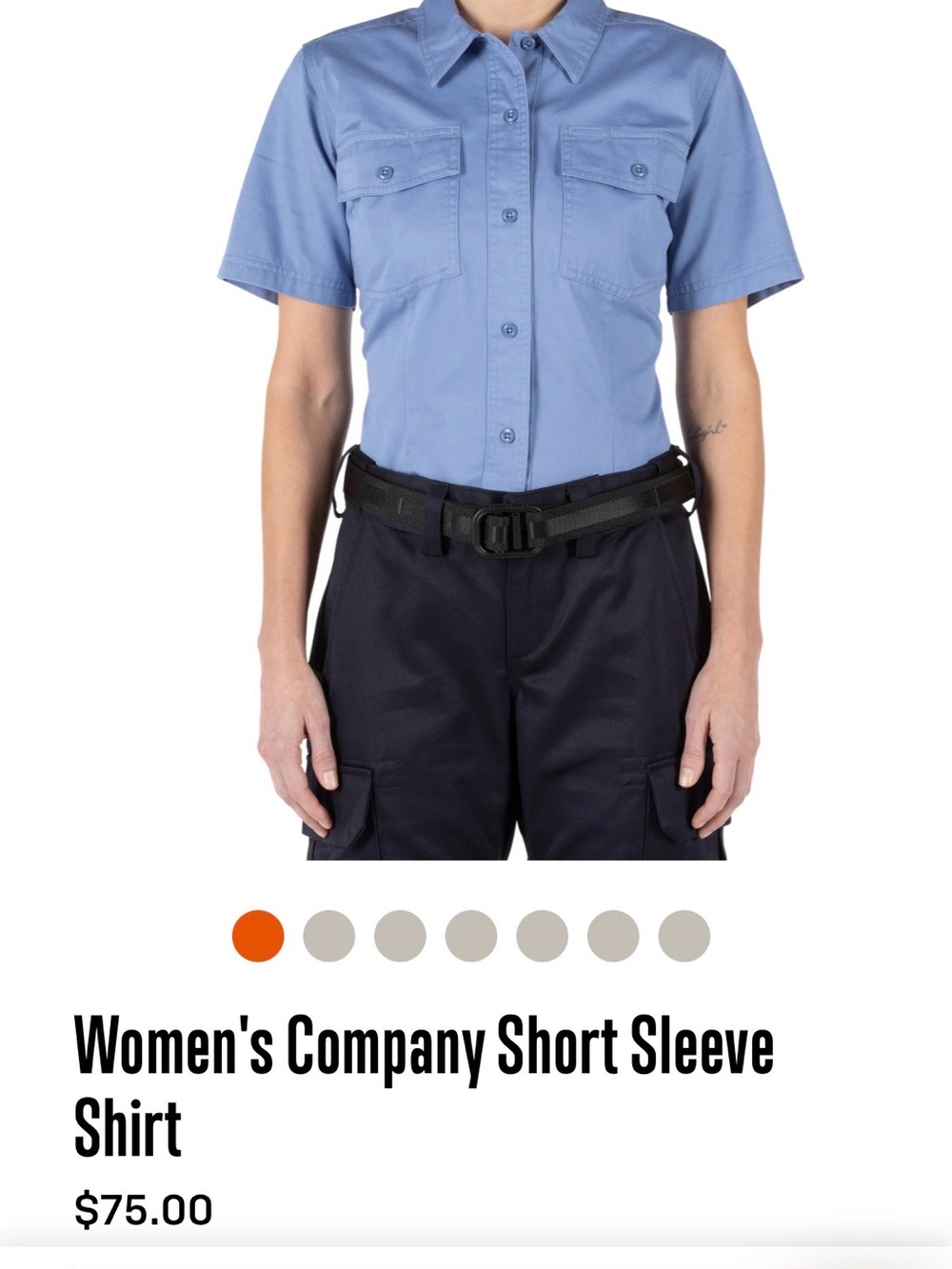 5.11 Tactical Women’s Company Short Sleeve Button-Down Shirt - Light Blue